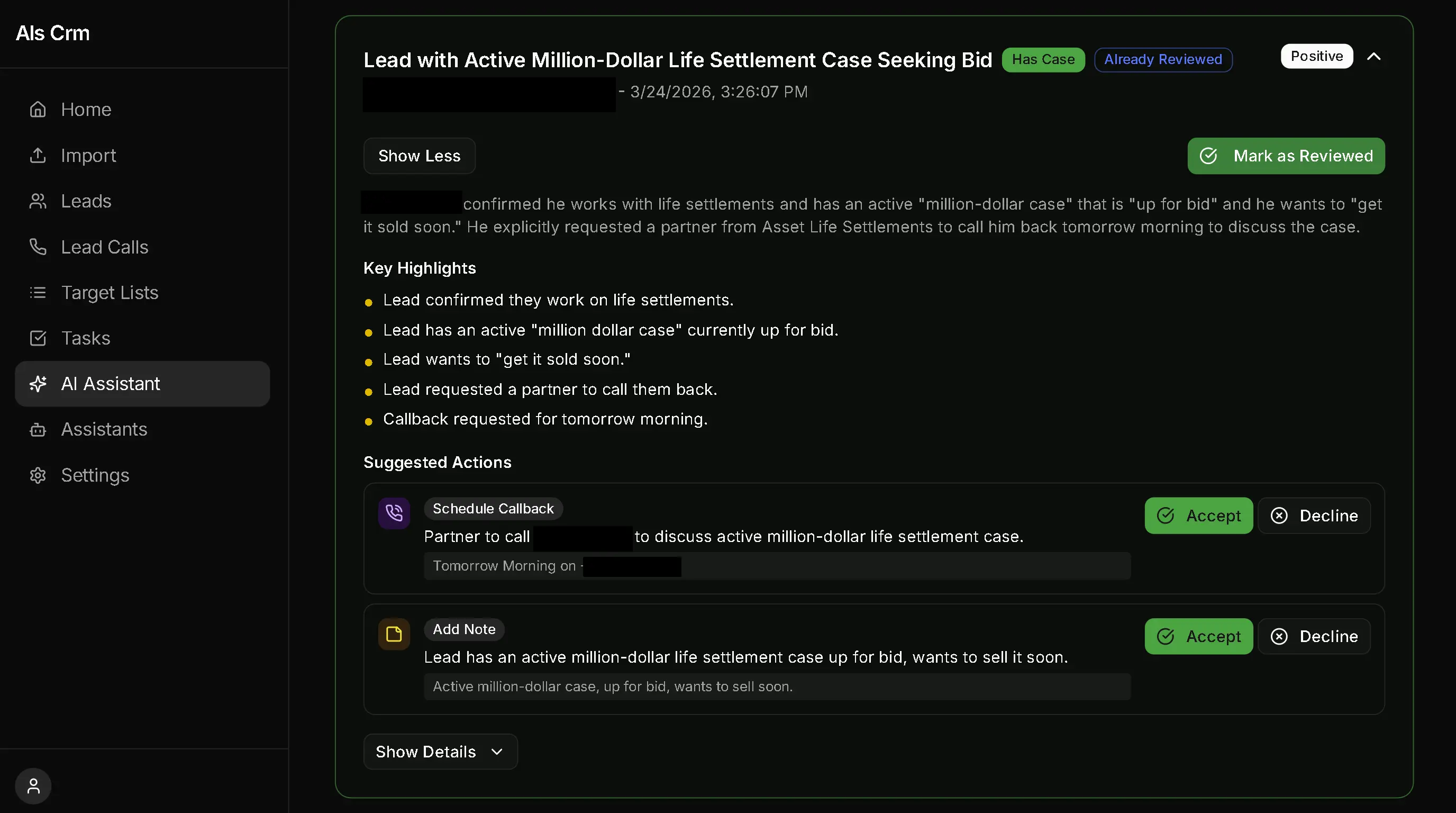 Asset Life Settlements